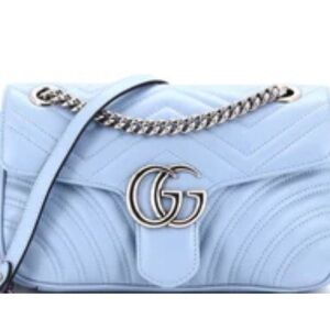 Gucci Sky Blue Quilted Shoulder Bag